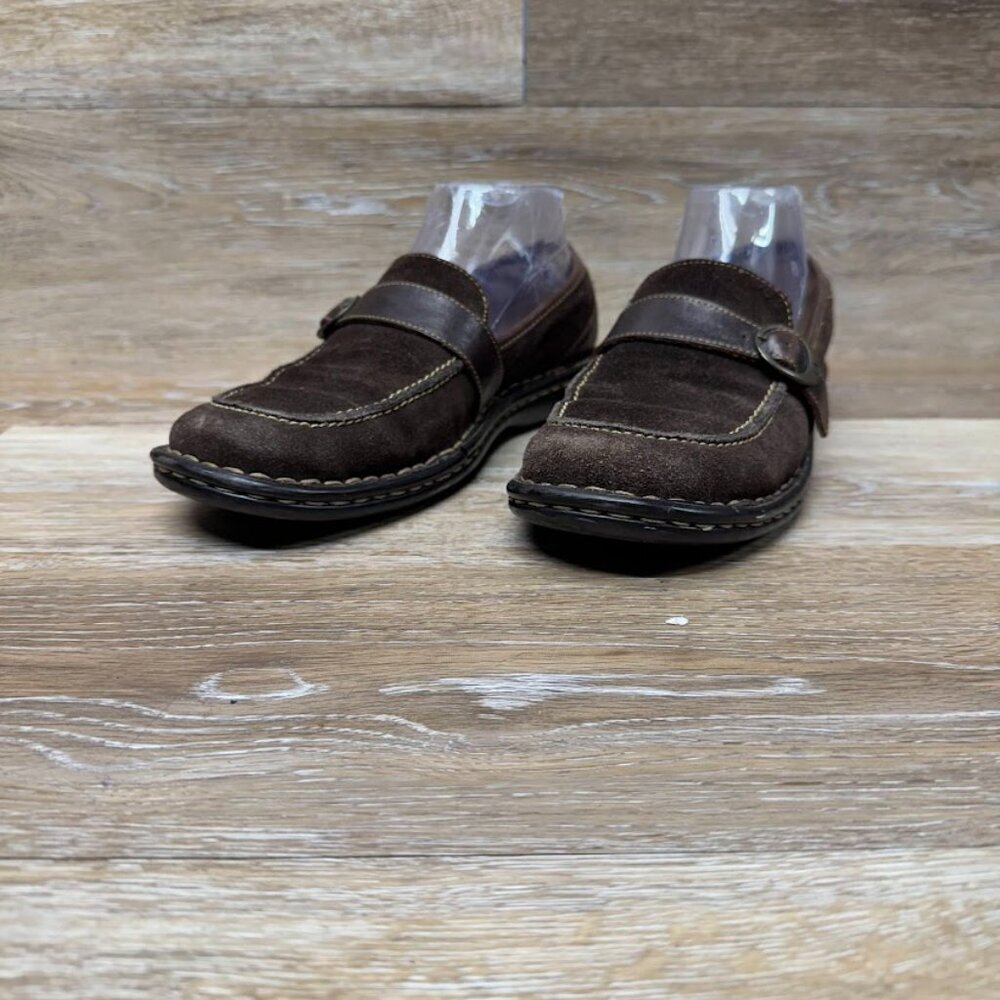 Born Landing Brown Suede/Leather Loafers Women's Size 9